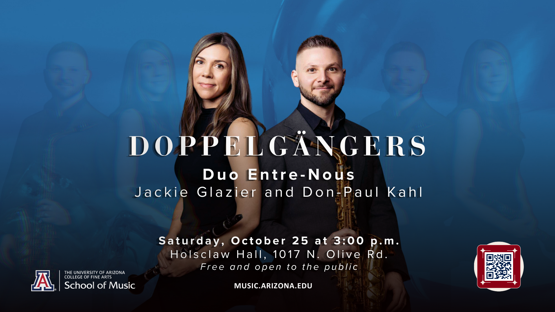 Doppelgängers concert artwork featuring Duo Entre-Nous